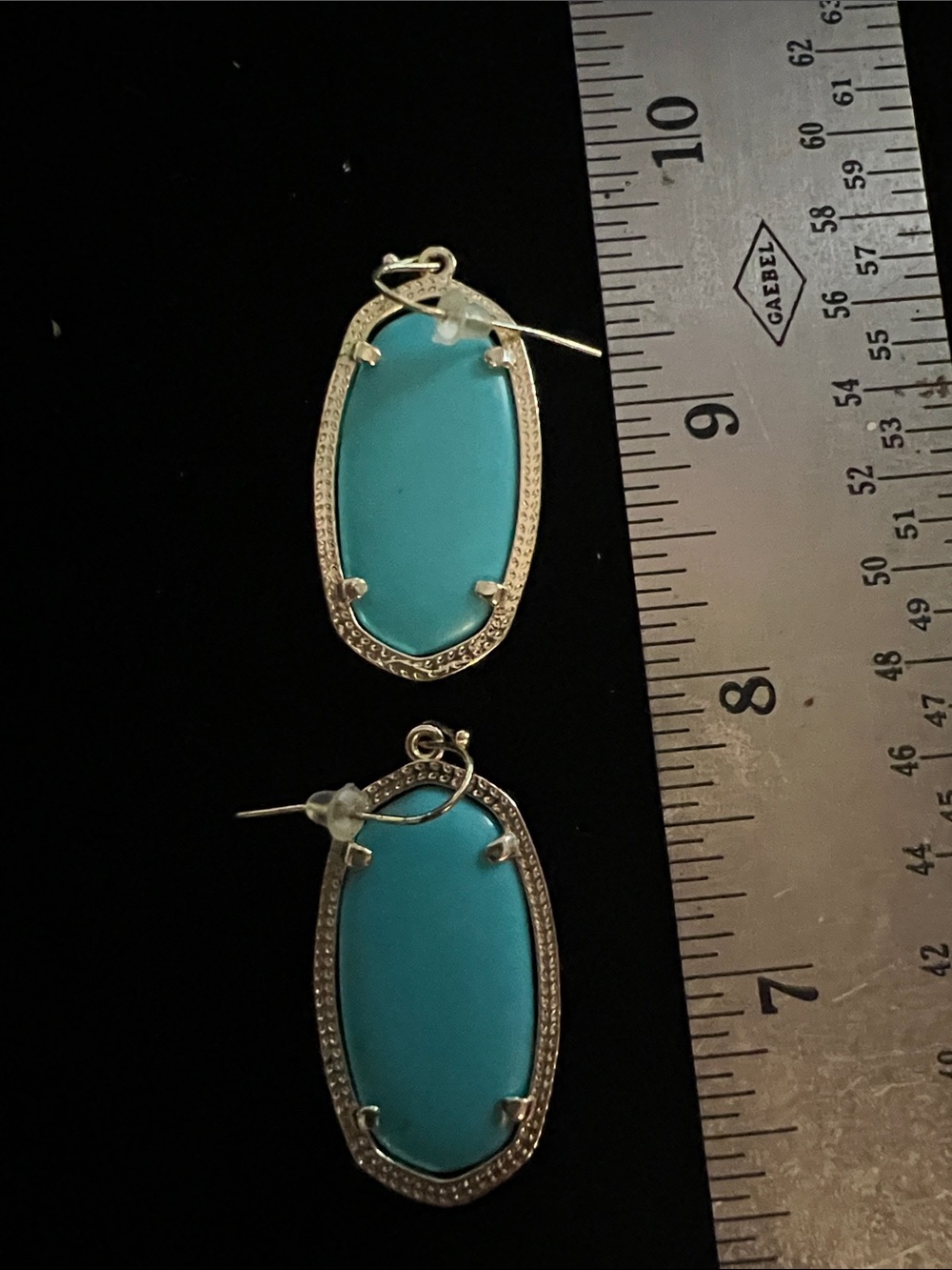 Kendra ScottTurquoise Color Oval Drop Earrings in Gold Tone